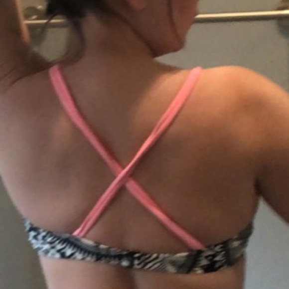 Xhiliration Geometric Print Halter Swim Top - Picture 7 of 12